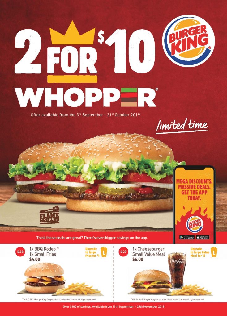 Deal Burger King Coupons Valid Until 25 November 2019 Frugal Feeds Nz