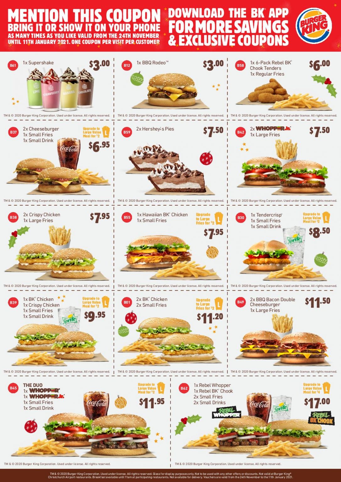 DEAL Burger King Coupons valid until 11 January 2021 Latest BK