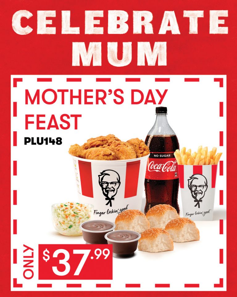 DEAL KFC 37.99 Mother's Day Feast (until 10 May 2021) frugal feeds nz