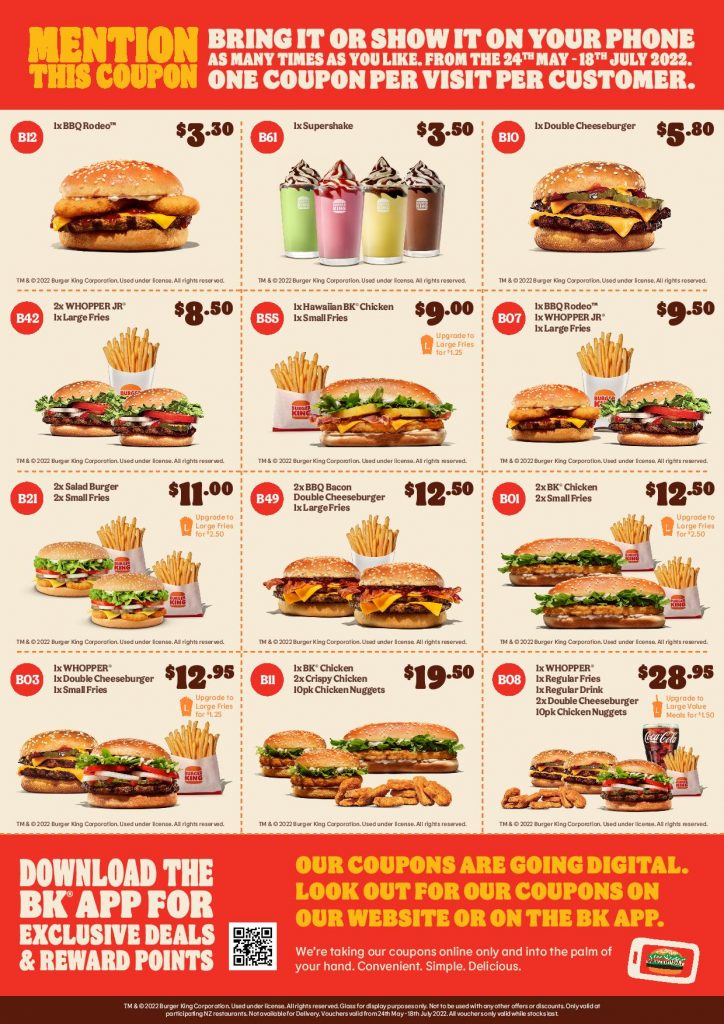 Burger King NZ Coupons & Deals - BK Coupons (July 2022) - frugal feeds nz