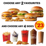 DEAL: McDonald’s – $23 Big Choice Deal with 2 Burgers & 4 Sides